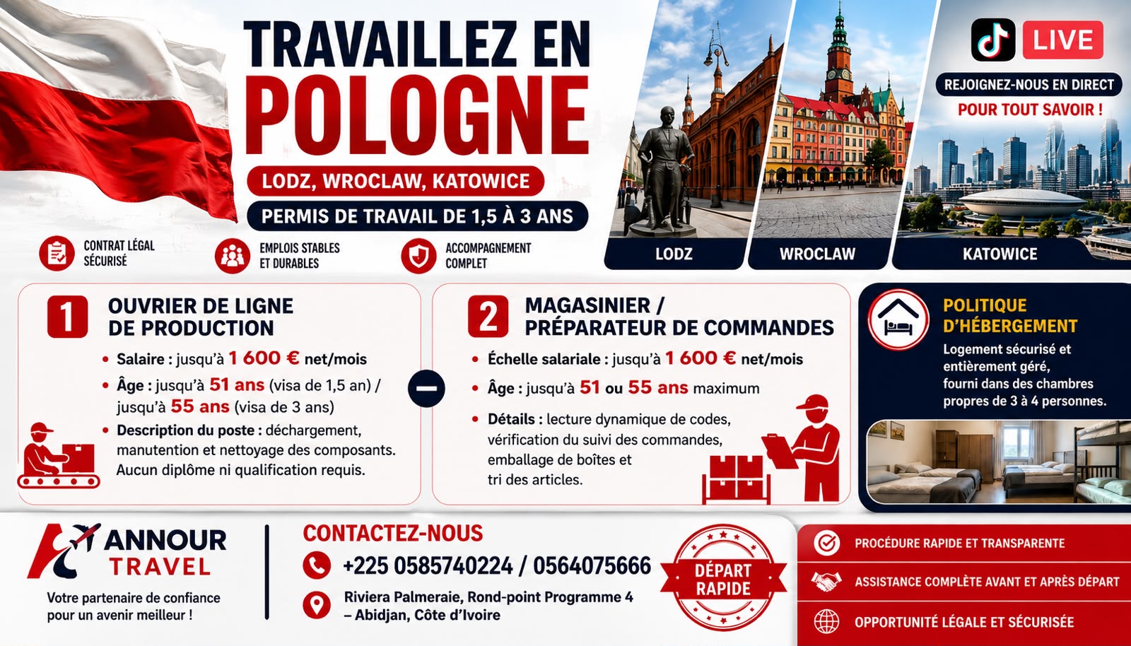 Travaillez en Pologne